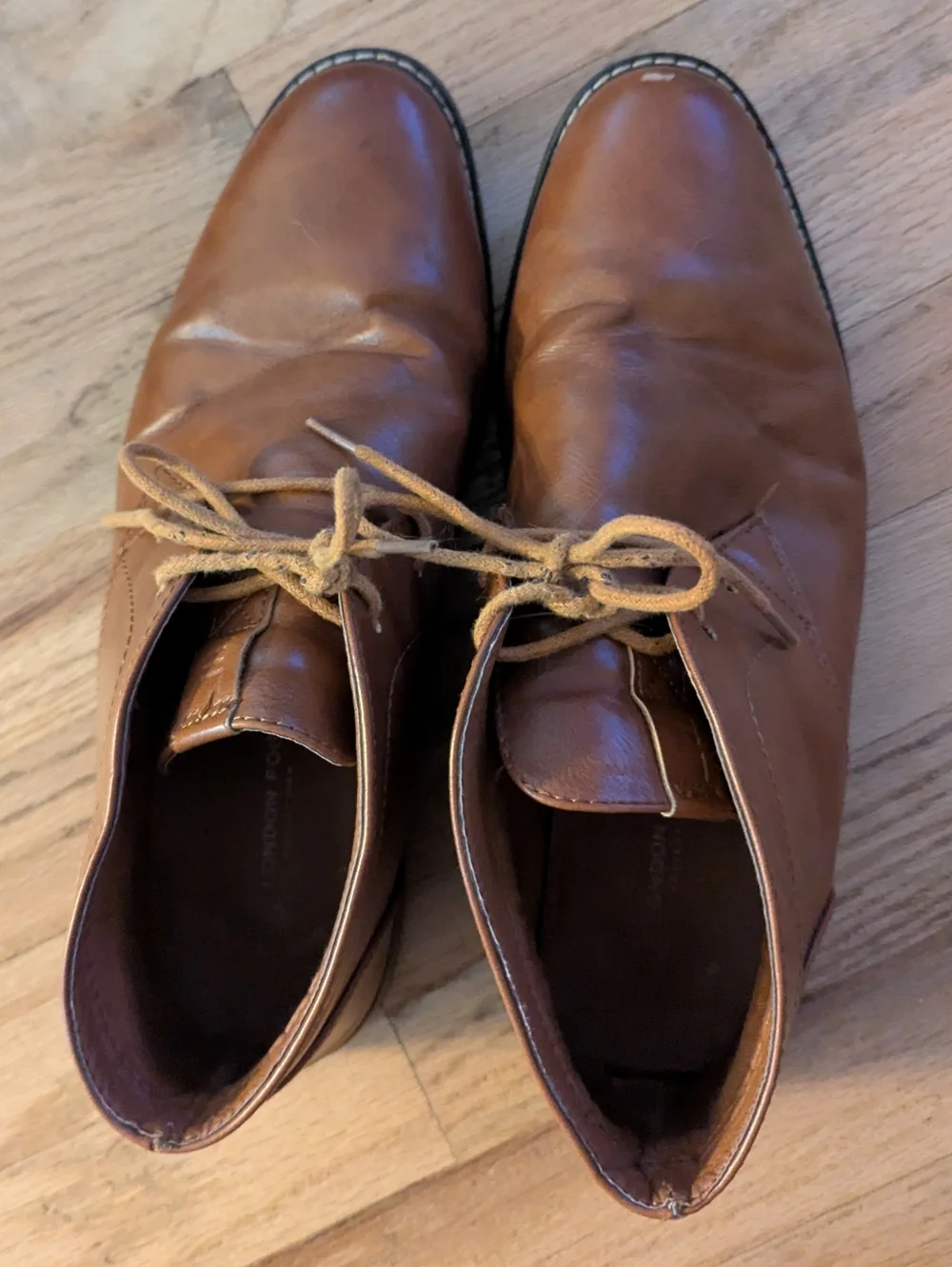 London Fog Brown Chukka Boots Men’s Size 10M Lace Up Ankle Boots Casual Dress Sh